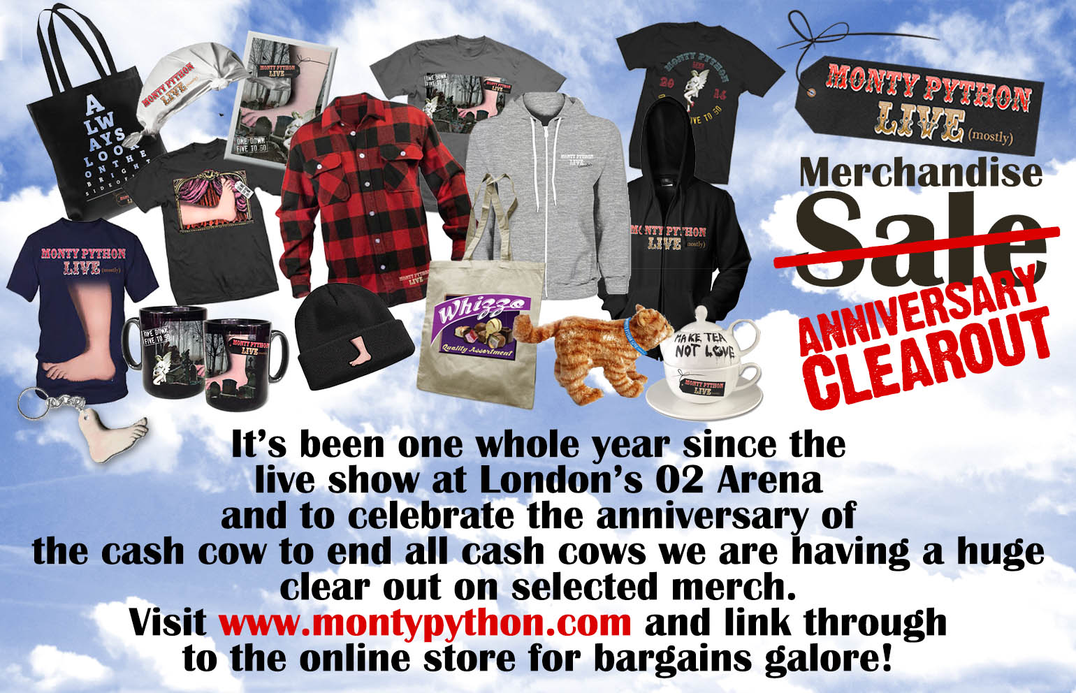  monty python live mostly one down five to go turns one today news
